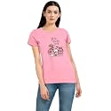 Women39s Round Neck Half-Sleeve Printed Cotton Regular