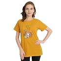 Women39s Round Neck Half-Sleeve Printed Cotton Regular
