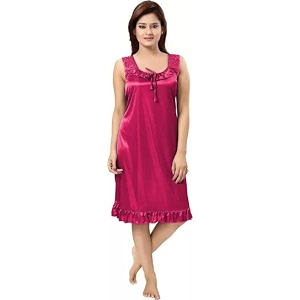 Womens Satin Short Babydoll Nighty