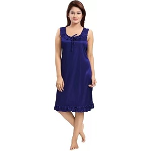 Womens Satin Short Babydoll Nighty