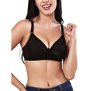 Womens Seamless Padded Non Wired Cotton Stretch