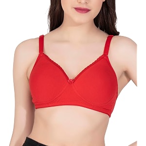 Womens Seamless Padded Non Wired Cotton Stretch