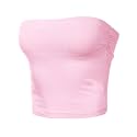Women's Shapewear Tube Tops Strapless Ruched Built-in Shelf Bra Casual