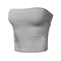 Women's Shapewear Tube Tops Strapless Ruched Built-in Shelf Bra