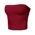 Women's Shapewear Tube Tops Strapless Ruched Built-in Shelf Bra