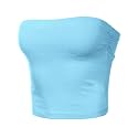 Women's Shapewear Tube Tops Strapless Ruched Built-in Shelf Bra