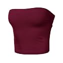 Women's Shapewear Tube Tops Strapless Ruched Built-in Shelf Bra Casual
