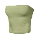 Women's Shapewear Tube Tops Strapless Ruched Built-in Shelf Bra