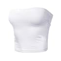 Women's Shapewear Tube Tops Strapless Ruched Built-in Shelf Bra