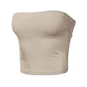 Women's Shapewear Tube Tops Strapless Ruched Built-in Shelf Bra