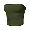 Women's Shapewear Tube Tops Strapless Ruched Built-in Shelf Bra