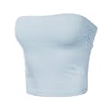Women's Shapewear Tube Tops Strapless Ruched Built-in Shelf Bra Casual