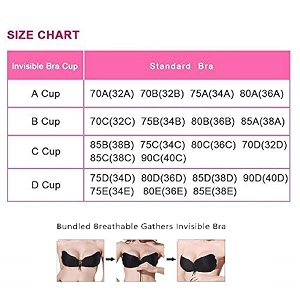women39s silicone gel stick-on bra - invisible push-up design non-padded wire-free strapless self-adhesive backless