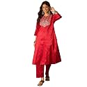 Women39s Silk Blend Solid Regular Kurta Set