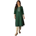 Women39s Silk Blend Solid Regular Kurta Set