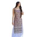 Women39s Sleeveless Ajrak Print Kurti Pure Cotton