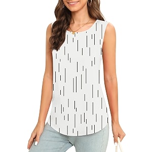 Womens Sleeveless Chiffon Tank Top Business Casual