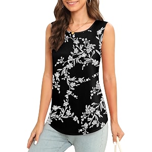 Womens Sleeveless Chiffon Tank Top Business Casual