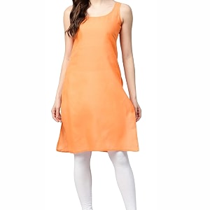 Womens Sleeveless Cotton Inner Slip Dress Round
