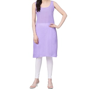 Womens Sleeveless Cotton Inner Slip Dress Round