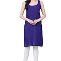 Women39s Sleeveless Cotton Inner Slip Dress Round