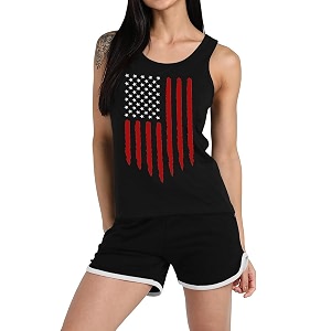 women39s sleeveless cotton workout outfits high waist running shorts gym yoga sports printed tank top amp shorts sets l251