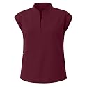 Women39s Sleeveless Scrub Top Stand Collar Loose