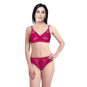 Womens Soft Cotton Bra Panty Set for