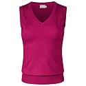 Women's Solid Basic V-Neck Sleeveless Soft Stretch Pullover Sweater Vest Top