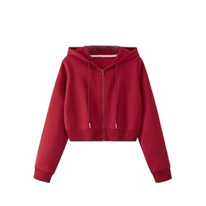 Womens Solid Long Hooded Neck Fleece Hoodie