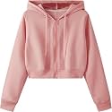 Women39s Solid Long Hooded Neck Fleece Hoodie