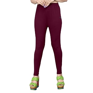 Womens Solid Mid Rise Slim Fit Ankle