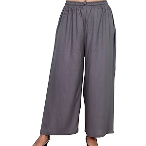 Womens Solid Rayon Palazzo Pants Regular Palazo