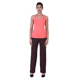 Womens Solid Regular FIT Parallel Pant