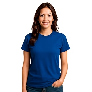 Womens Solid Round Neck Half Sleeves Polyester