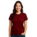 Women39s Solid Round Neck Half Sleeves Polyester