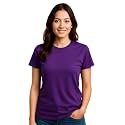 Women39s Solid Round Neck Half Sleeves Polyester