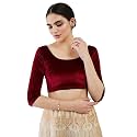 Women39s Solid Velvet Breathable 34 Sleeve Round