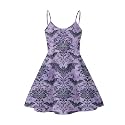 Women's Spaghetti Strap Dress Summer Casual Swing Sundress Girls Beachwear Swing Mini Dress