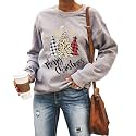 Women's St Patrick's Day Shamrock Sweatshirt Irish Shirts Pullover Top Cute Long Sleeve Holiday Outfit &amp; Gift