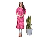 Women39s Straight Fit Printed Crepe Kurta Casual