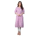 Women39s Straight Fit Printed Crepe Kurta Casual