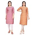 Women39s Straight Fit Printed Crepe Kurta Casual