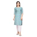 Women39s Straight Fit Printed Crepe Kurta Casual
