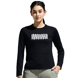 Womens Stretchable Raglan Full Sleeve Graphic Print