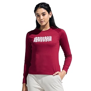 Womens Stretchable Raglan Full Sleeve Graphic Print