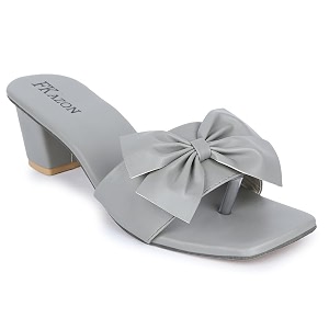 Womens Stylish Block Heel Sandals with Bow