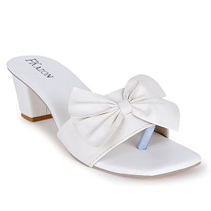 Womens Stylish Block Heel Sandals with Bow