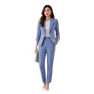 women39s suit blazer 3 piece office business casual single breasted blazer jacket pant and canny set