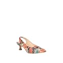 Women's Textured Pointed-Toe Slingback Kitten Heels with Backstrap – Sleek and Comfortable for Parties and Office Wear